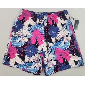 Express swimwear swim trunks shorts S Small pink blue pocket floral $68 mens